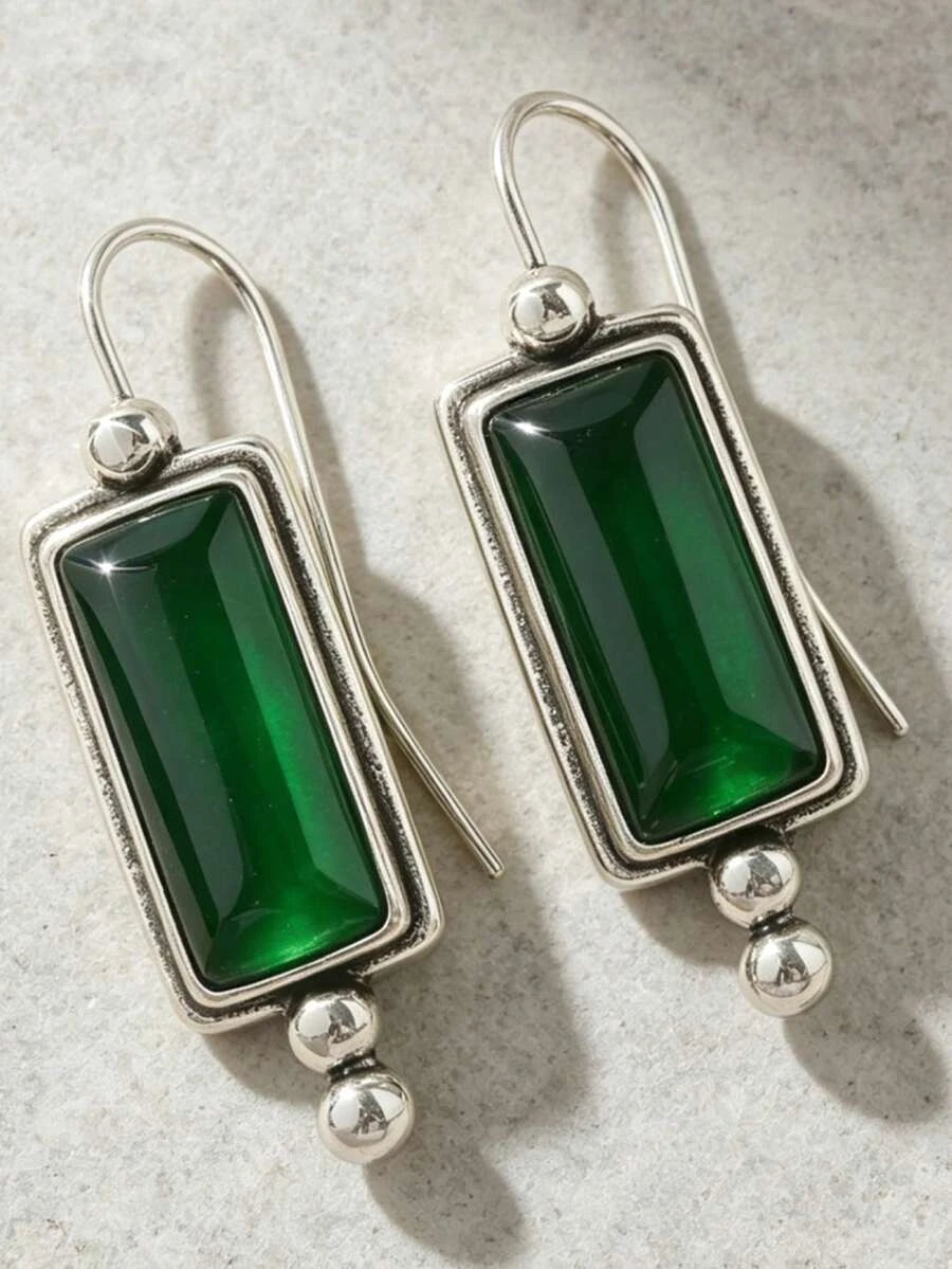 Minimalist Rectangular Dangle Earrings
