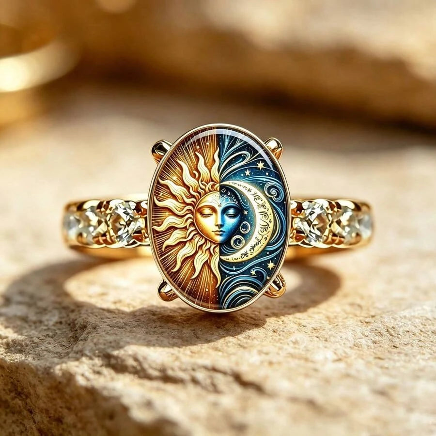 Sun and Moon Men's Ring