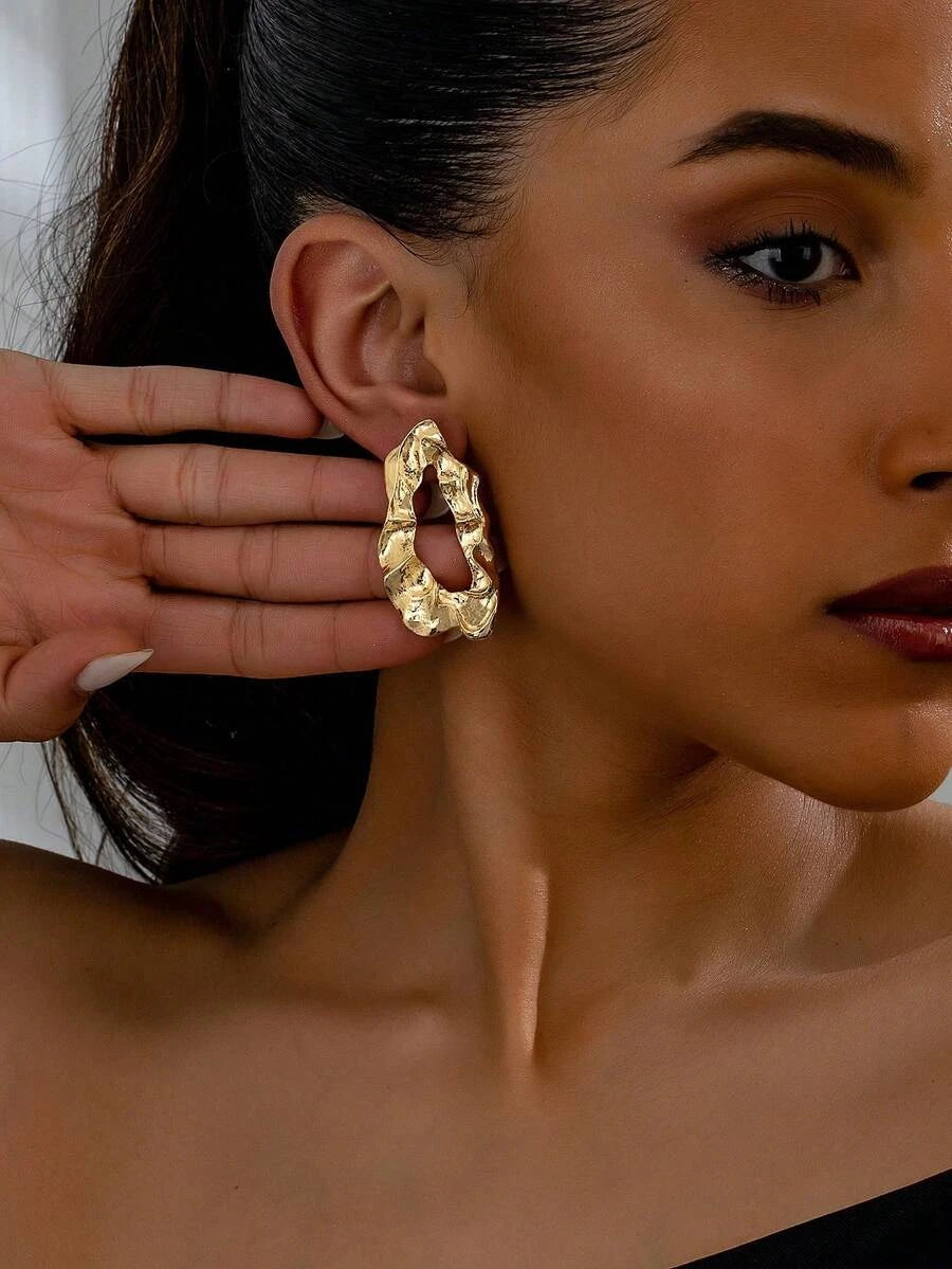 Geometric Asymmetric Stainless Steel Earrings