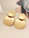 Retro Fashion Metal Round Disc Earrings