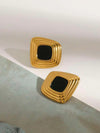 French Retro Geometric Stainless Steel Earrings
