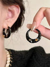French Retro Asymmetrical Drop Earrings