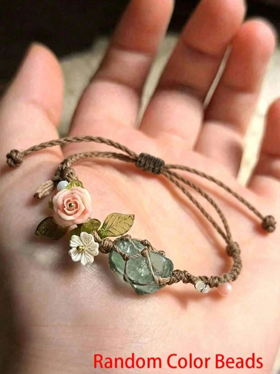 Handmade Boho Floral Bracelet