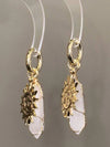 Vintage Gold Moon Drop Earrings