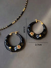 French Retro Asymmetrical Drop Earrings