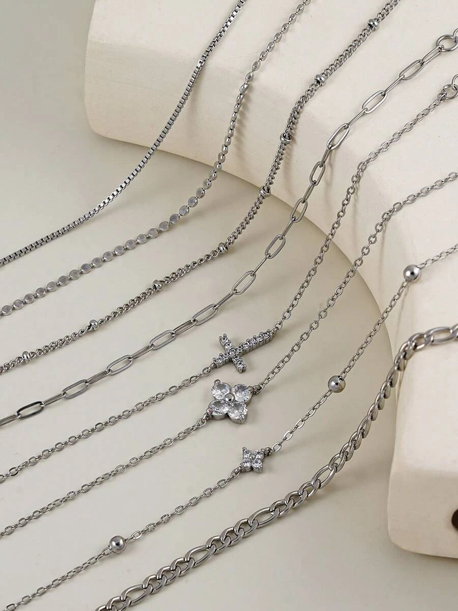 Elegant Cubic Zirconia Cross Pendant