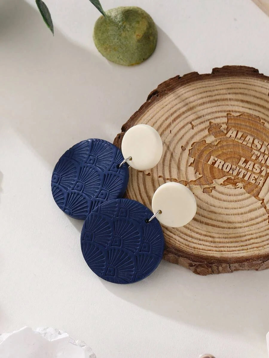 Textured Cloud Statement Earrings