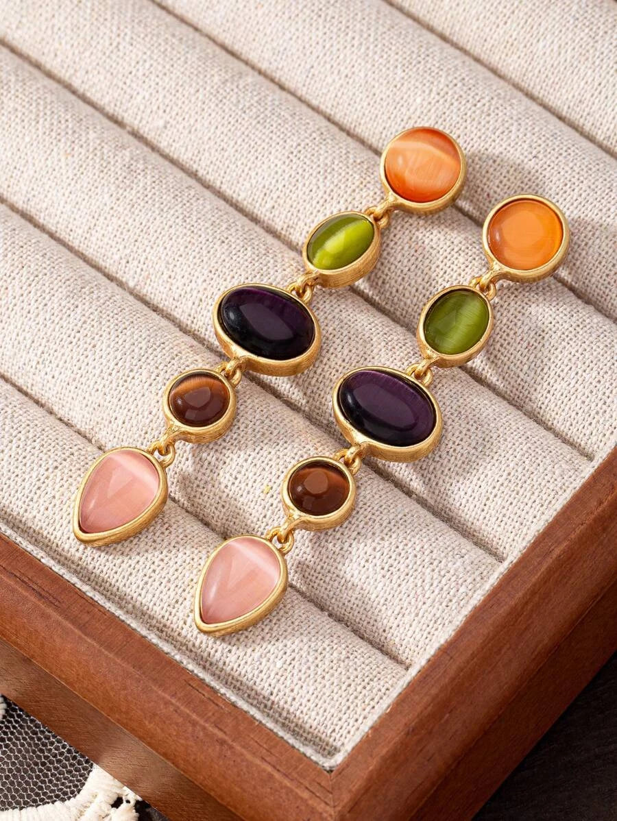 Geometric Zinc Alloy Daily Earrings