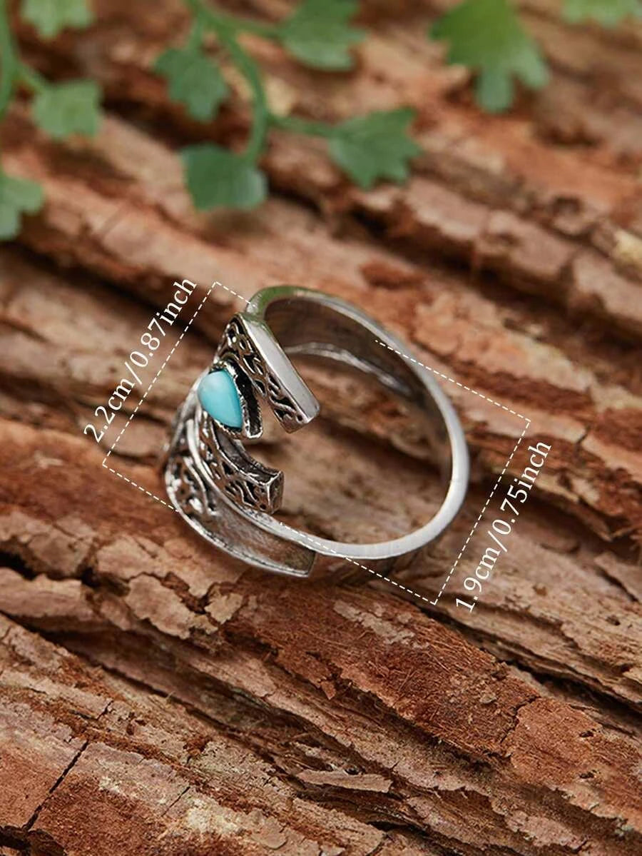 Bohemian Turquoise Couple Ring