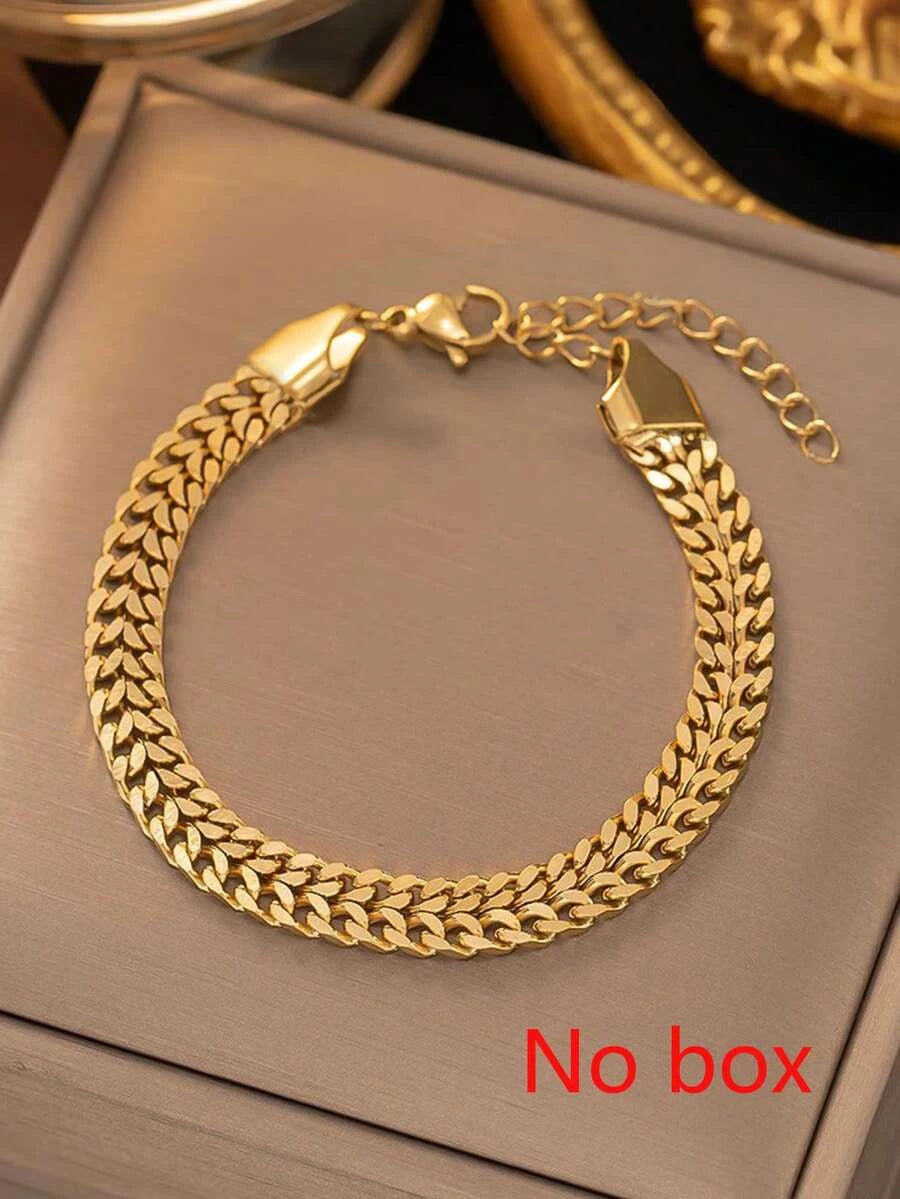 Waterproof Stainless Steel Wheat Chain Beach Bracelet
