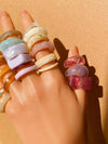 Chunky Resin Ring Set