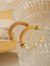 Vintage Stainless Steel Hoop Earrings