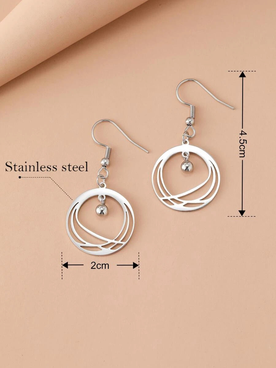 Aomogo Stainless Steel Drop Earrings