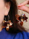Vintage Floral Acrylic Earrings