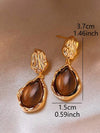 French Vintage Resin Water Drop Earrings