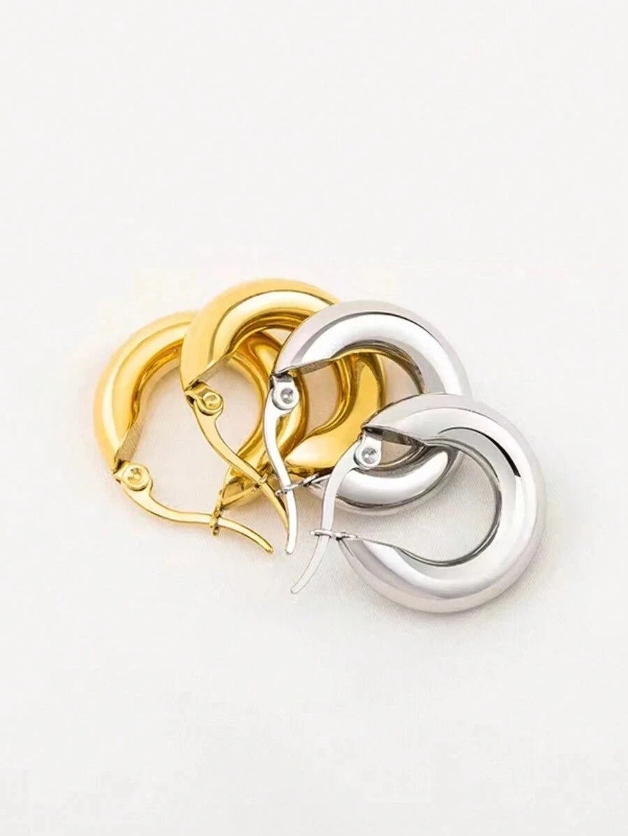 Vintage French Circle Earrings