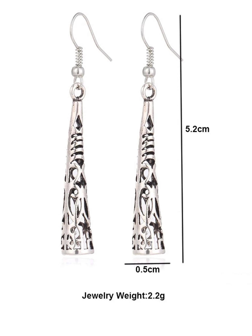 Vintage Silver Bohemian Flower Earrings