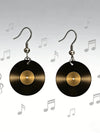 Retro Vinyl Record Drop Earrings