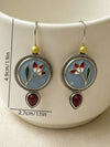 Retro Bohemian Tulip Enamel Earrings