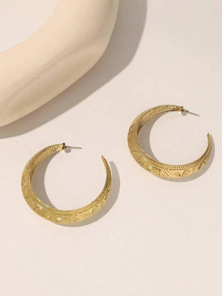 Vintage Bohemian Geometric Hoop Earrings