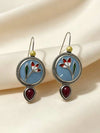 Retro Bohemian Tulip Enamel Earrings