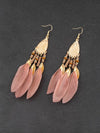 Vintage Feather Pendant Earrings