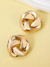 Geometric Old Money Gold Earring Studs