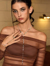 Glisma 18K Gold-Plated Beaded Finger Chain