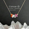 Cancer Zodiac Crystal Collarbone Necklace