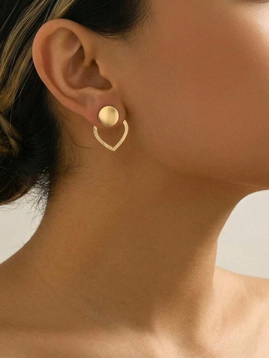 Minimalist Geometric Spiral Floral Earrings