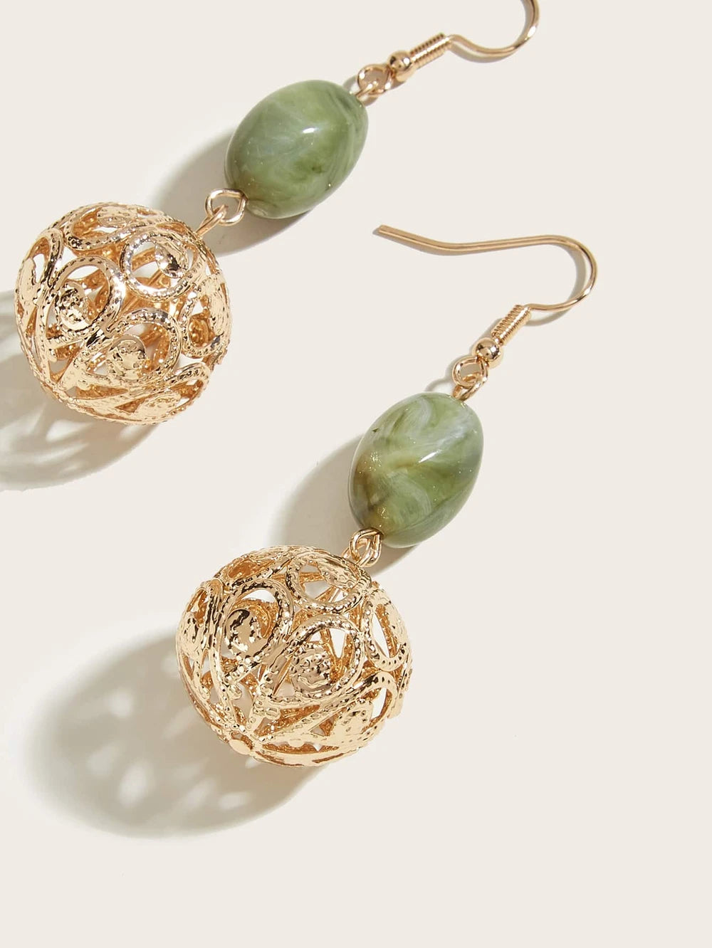 Boho Multicolor Hollow Ball Drop Earrings