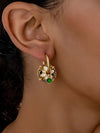 Colorful Enamel Geometric Hoop Earrings