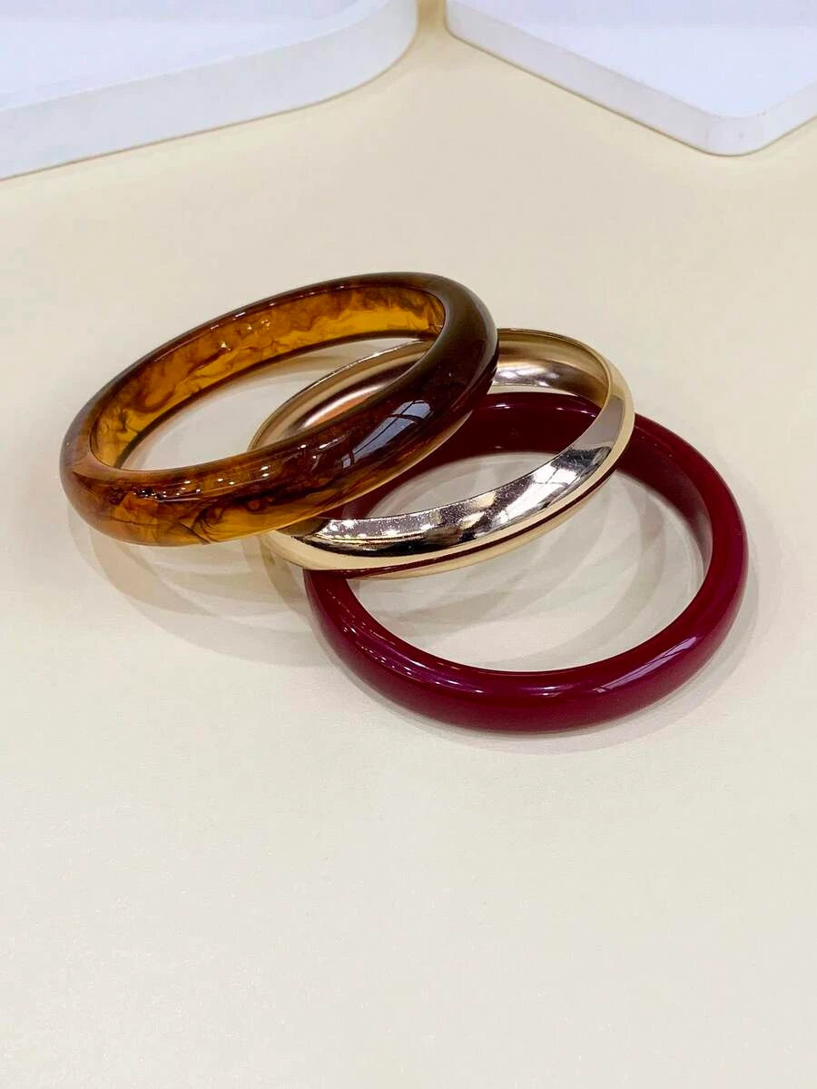 Vintage Acrylic Resin Bangle Set
