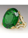 Boho Red Cubic Zirconia Ring
