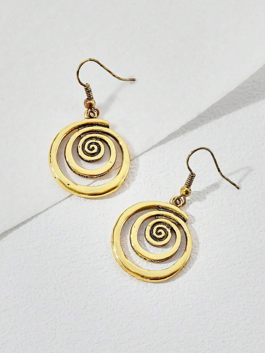 Vintage Style Geometric Alloy Earrings