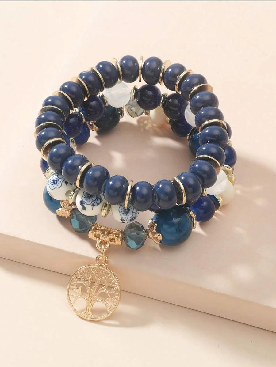 Tree Shaped Jewelry Bracelet Set