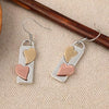 Vintage Minimalist Geometric Heart Earrings