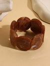 Resin Beaded Wide Cuff Bracelet