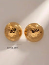Vintage Minimalist Hammered Half-Sphere Earrings