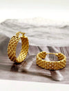 Vintage French C-Shape Hoop Earrings