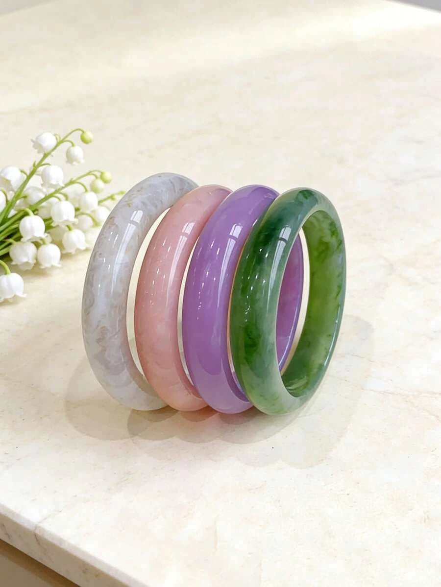 Vintage Acrylic Resin Bangle Set