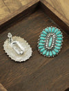 Western Style Turquoise Pendant Earrings