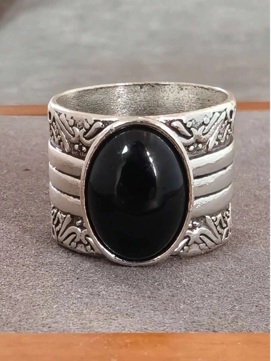 Vintage Silver Birthstone Band Ring