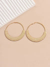 Porcelain Print Hammered Hoop Earrings