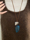 Vintage Leather Resin Dyed Necklace