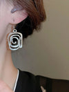 Vintage Inspired Geometric Metal Dangle Earrings