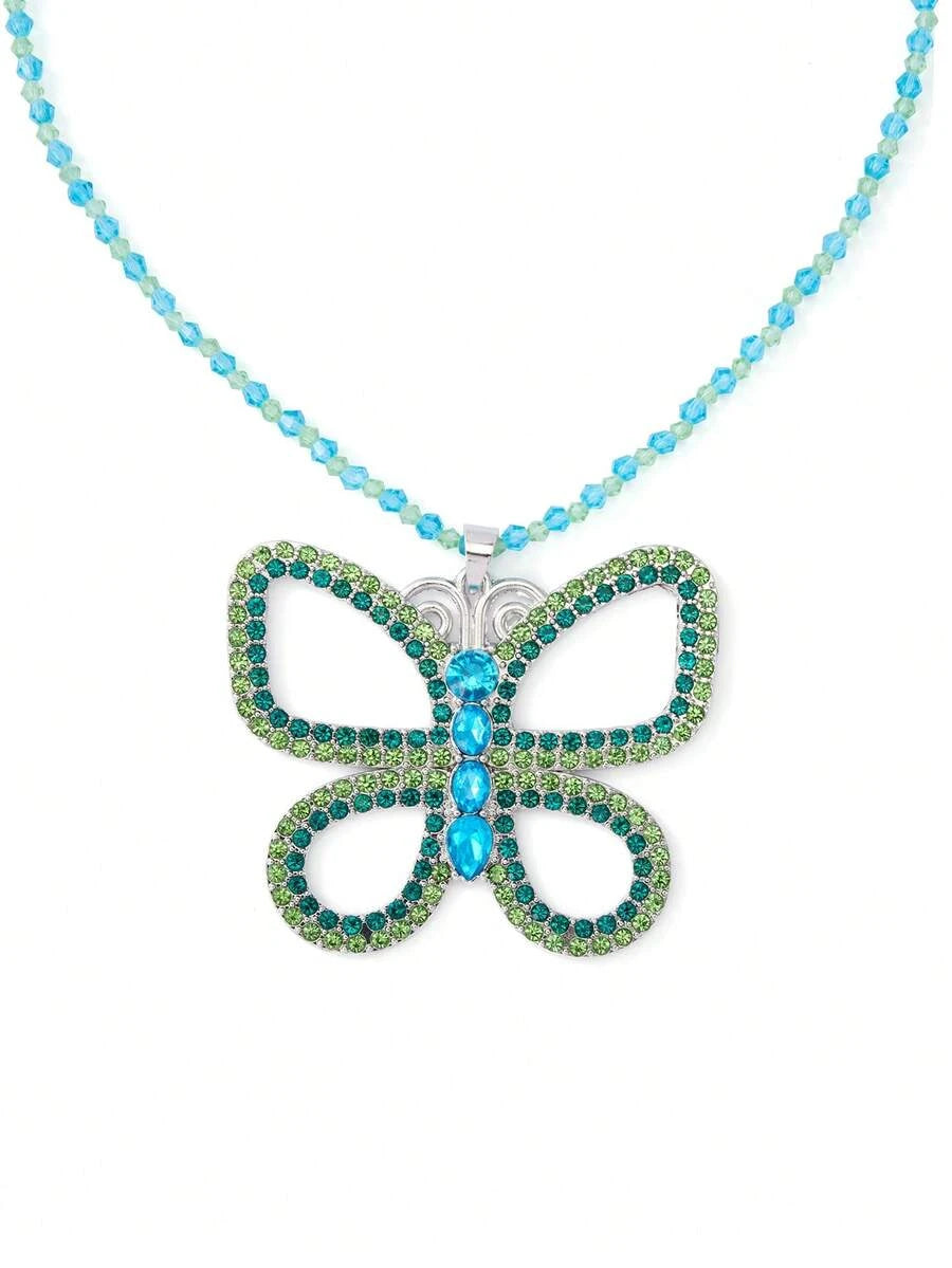 Crystal Butterfly Choker Necklace