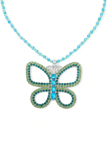 Crystal Butterfly Choker Necklace