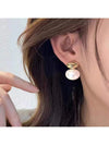 Gold Plated Faux Pearl Stud Earrings