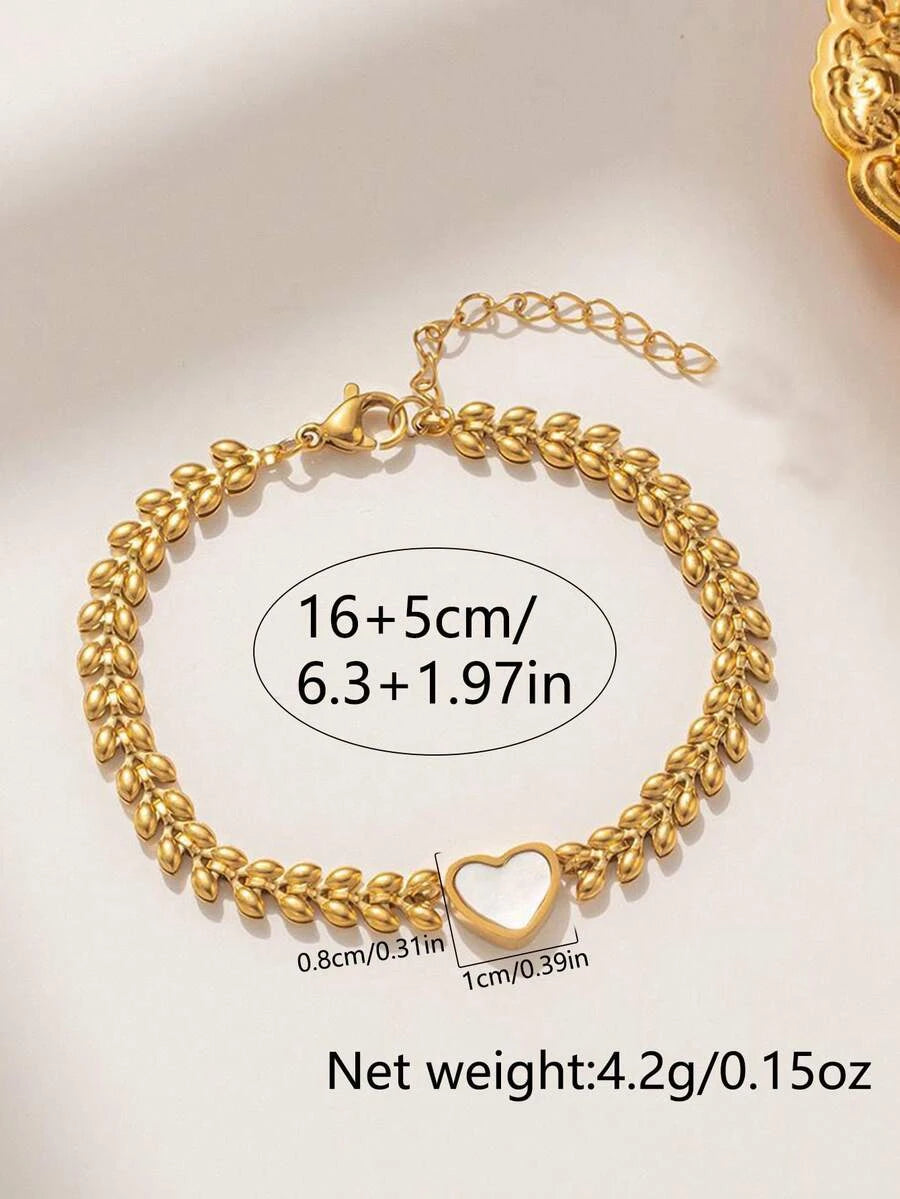 Waterproof Stainless Steel Wheat Chain Beach Bracelet